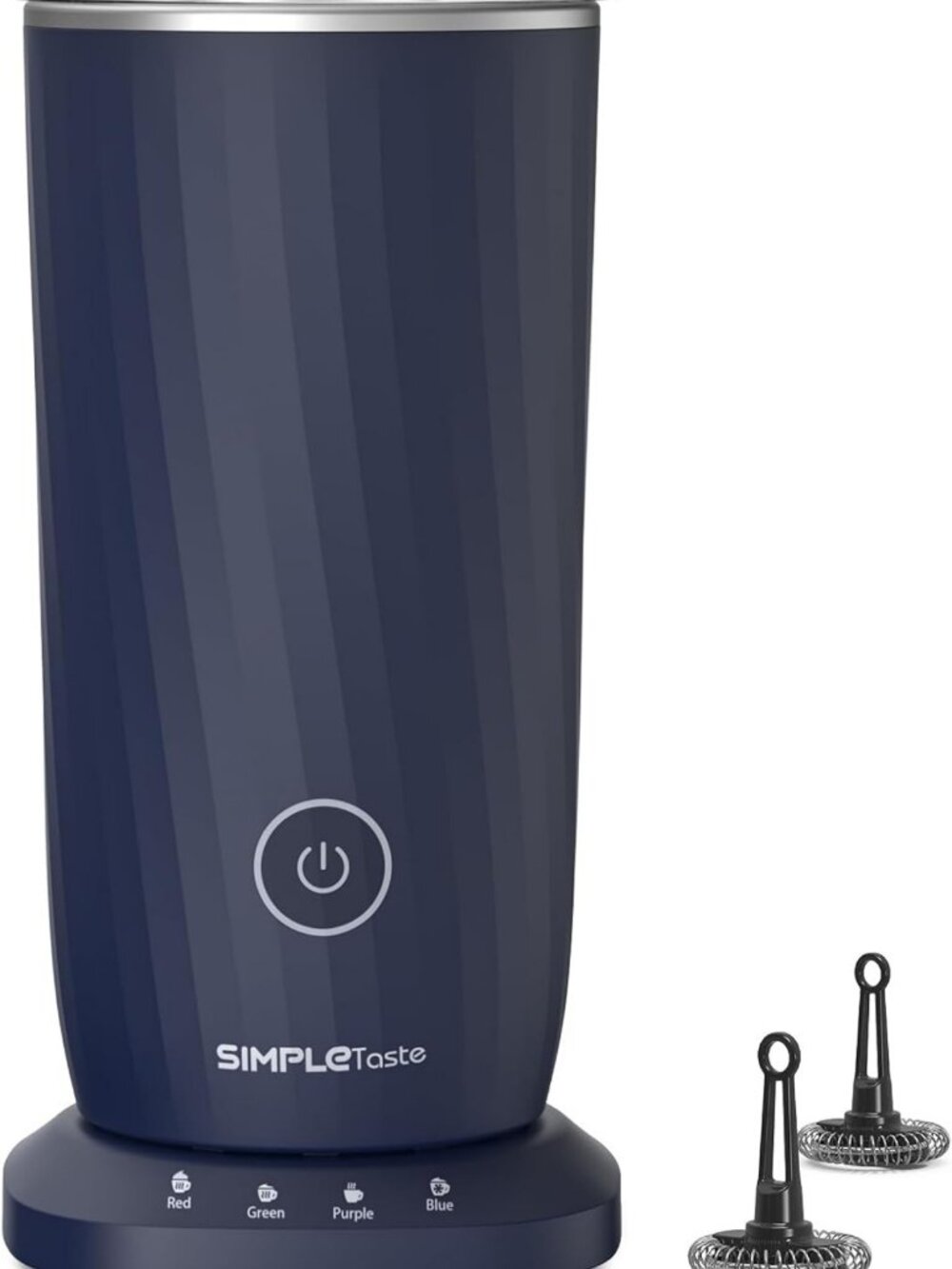 4-in-1 Electric Milk Frother & Steamer - Automatic Warm & Cold Foam Maker, Dark